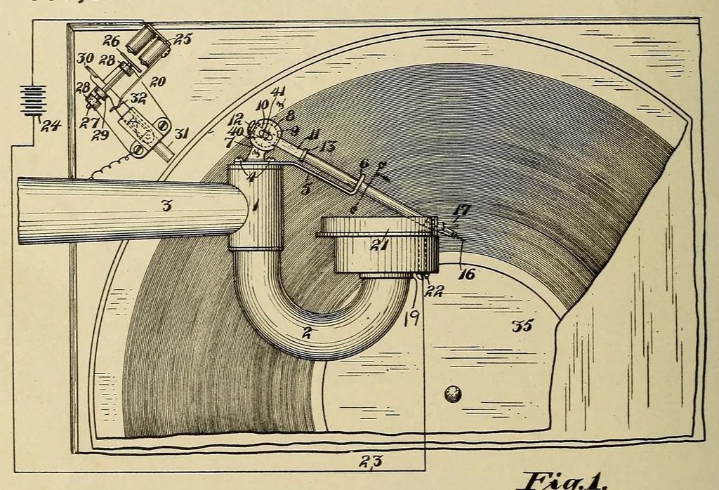 An illustration from [Graphophone patents], 1878, leaf 364