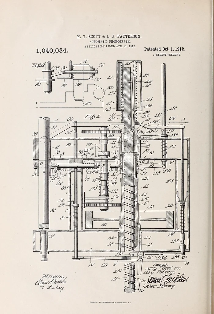 An illustration from [Graphophone patents], 1878, leaf 778