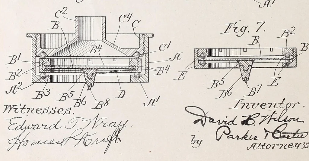 An illustration from [Graphophone patents], 1878, leaf 924