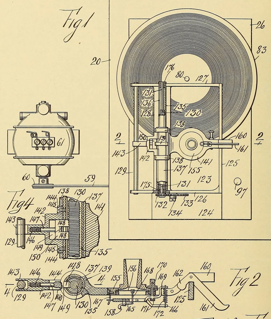 An illustration from [Graphophone patents], 1878, leaf 190