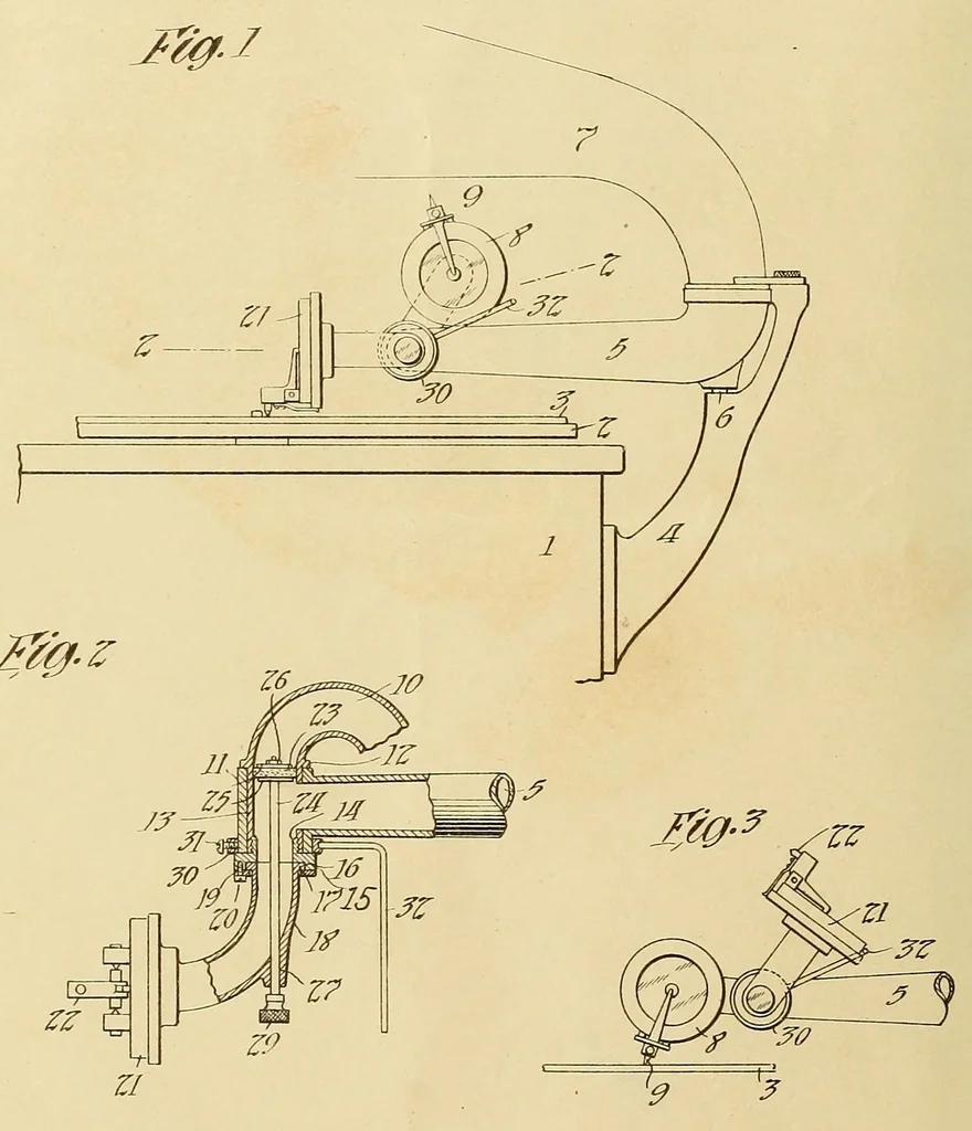 An illustration from [Graphophone patents], 1878, leaf 538