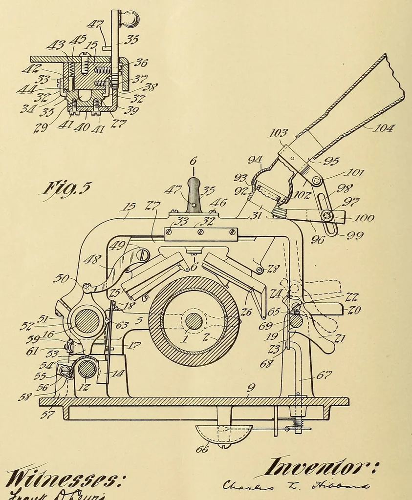 An illustration from [Graphophone patents], 1878, leaf 740