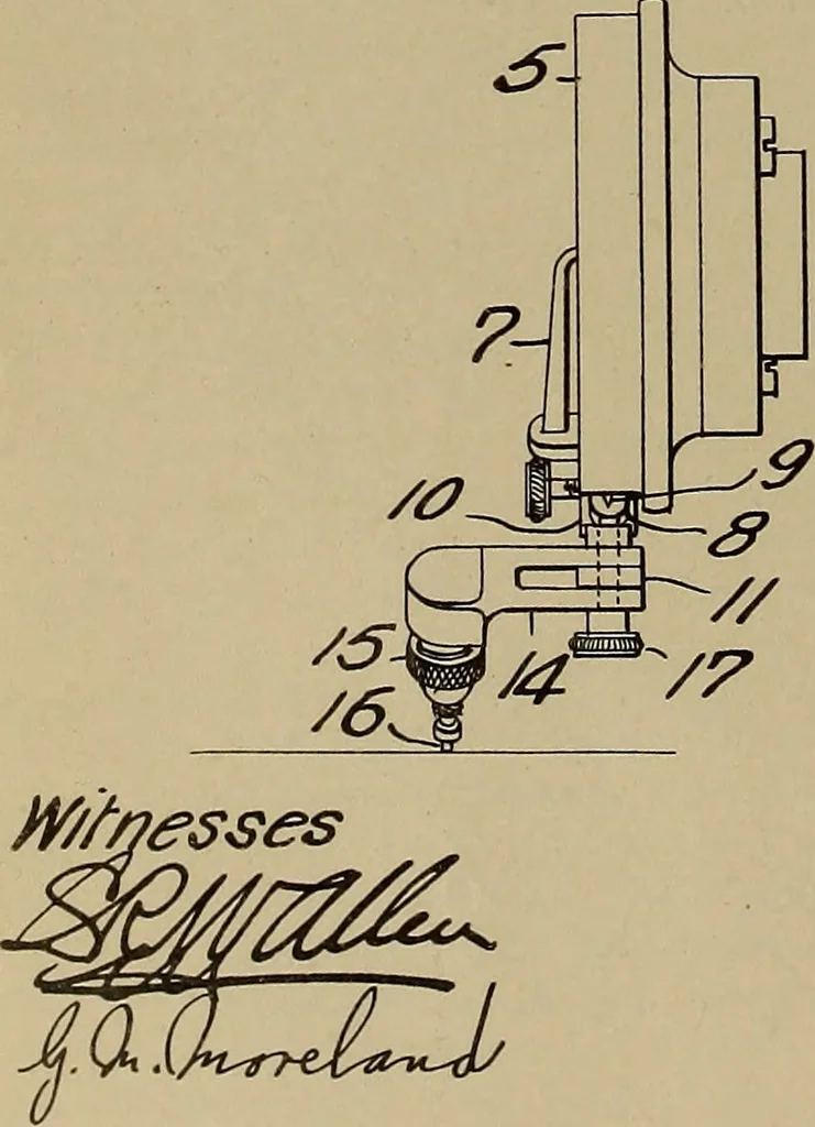 An illustration from [Graphophone patents], 1878, leaf 1007