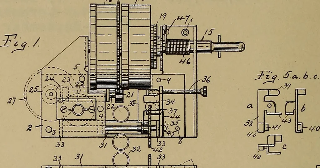 An illustration from [Graphophone patents], 1878, leaf 1027