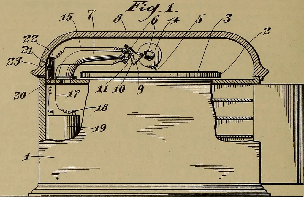 An illustration from [Graphophone patents], 1878, leaf 1037