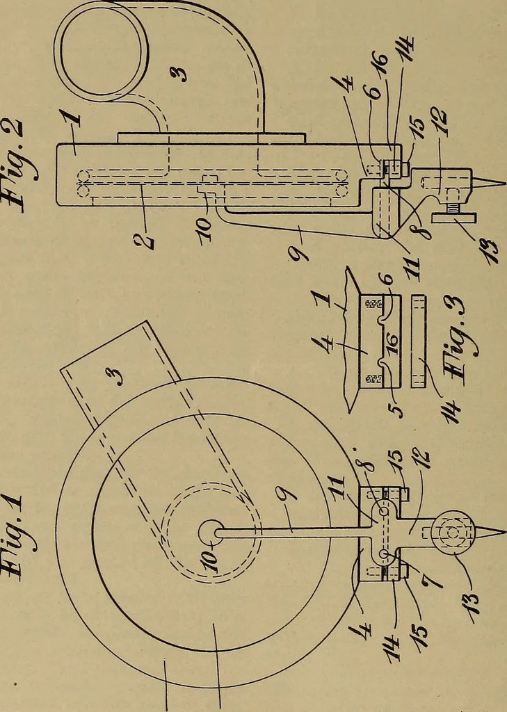 An illustration from [Graphophone patents], 1878, leaf 1057