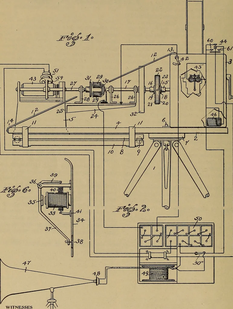 An illustration from [Graphophone patents], 1878, leaf 1061