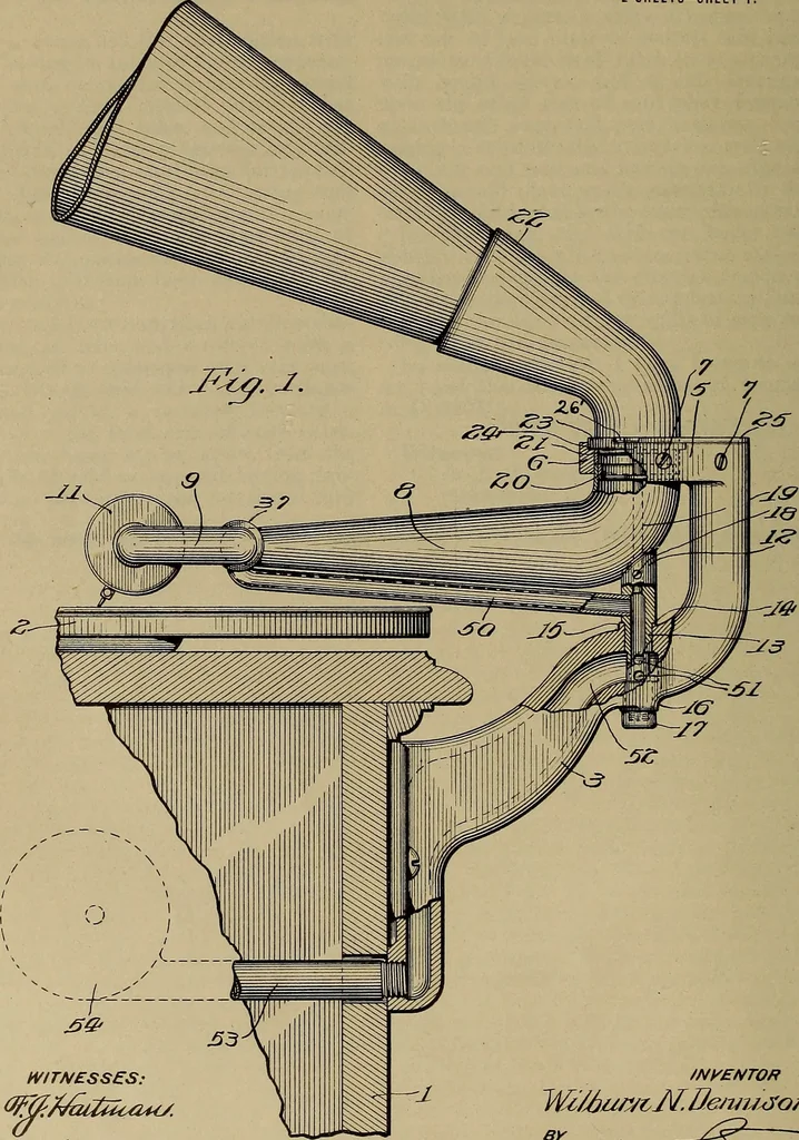 An illustration from [Graphophone patents], 1878, leaf 1159