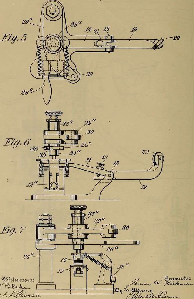 An illustration from [Graphophone patents], 1878, leaf 1187