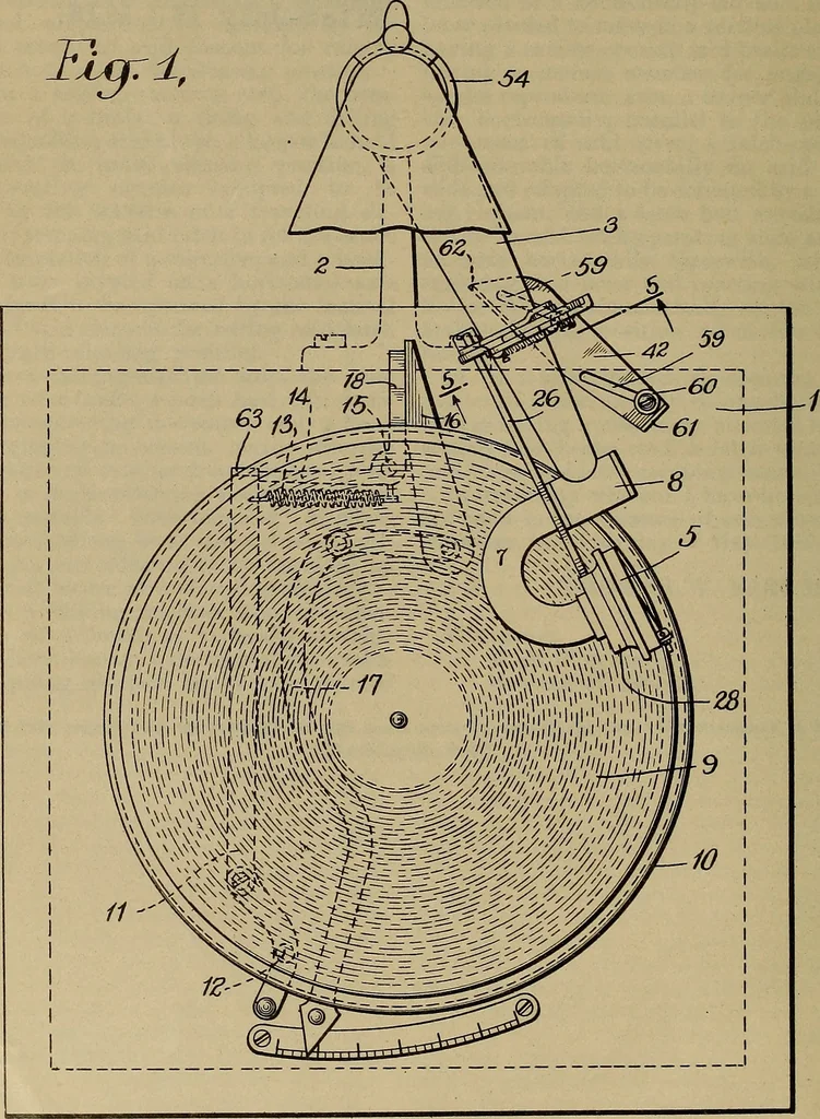 An illustration from [Graphophone patents], 1878, leaf 1193