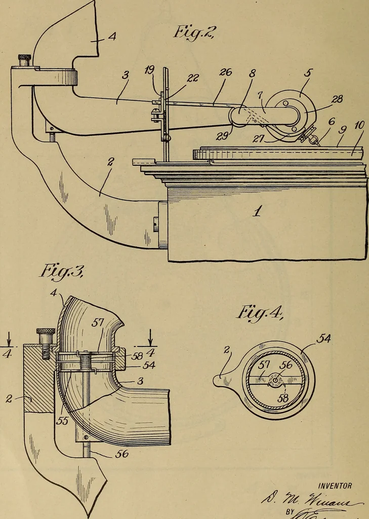 An illustration from [Graphophone patents], 1878, leaf 1195