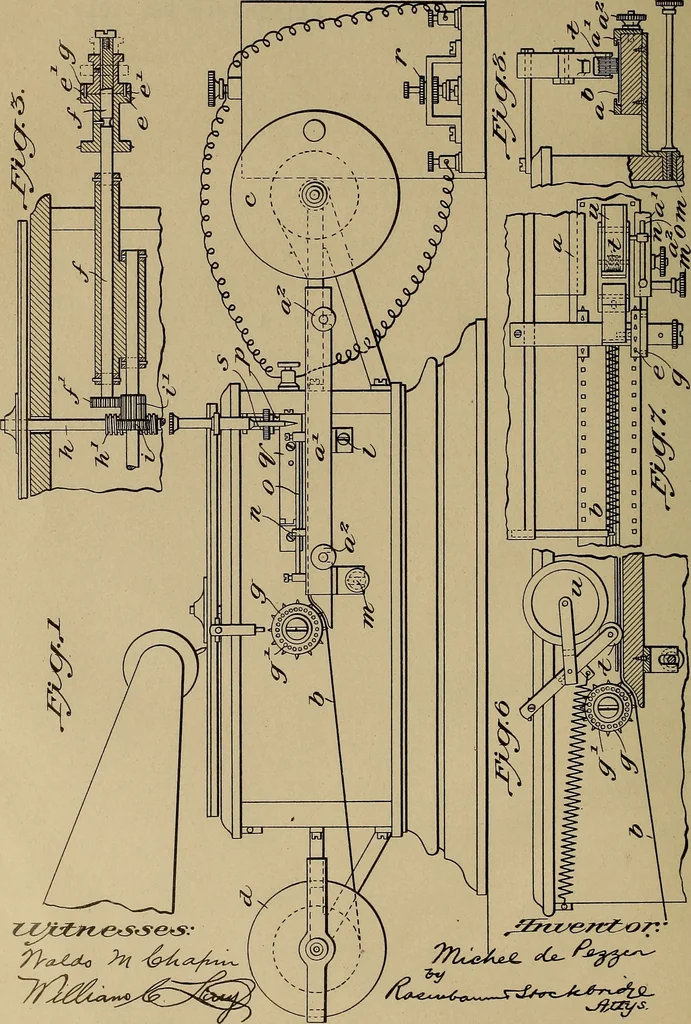 An illustration from [Graphophone patents], 1878, leaf 1205