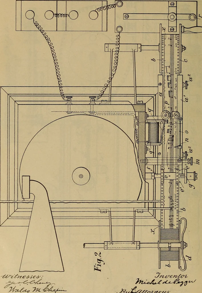 An illustration from [Graphophone patents], 1878, leaf 1207