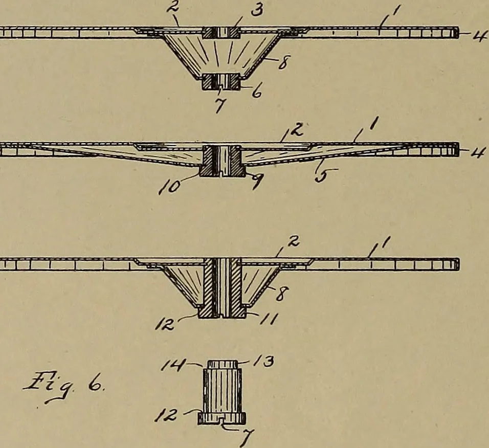 An illustration from [Graphophone patents], 1878, leaf 121