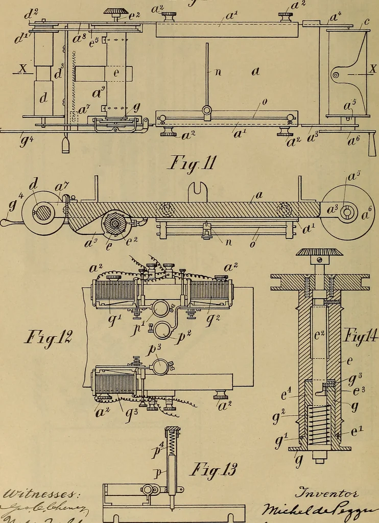 An illustration from [Graphophone patents], 1878, leaf 1211