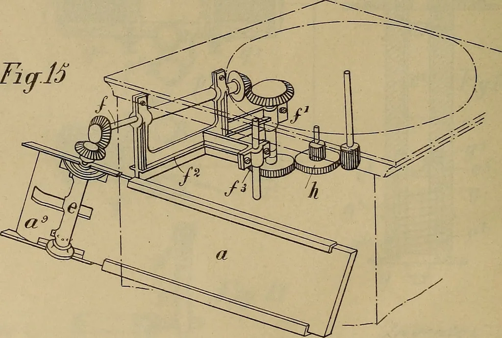 An illustration from [Graphophone patents], 1878, leaf 1213