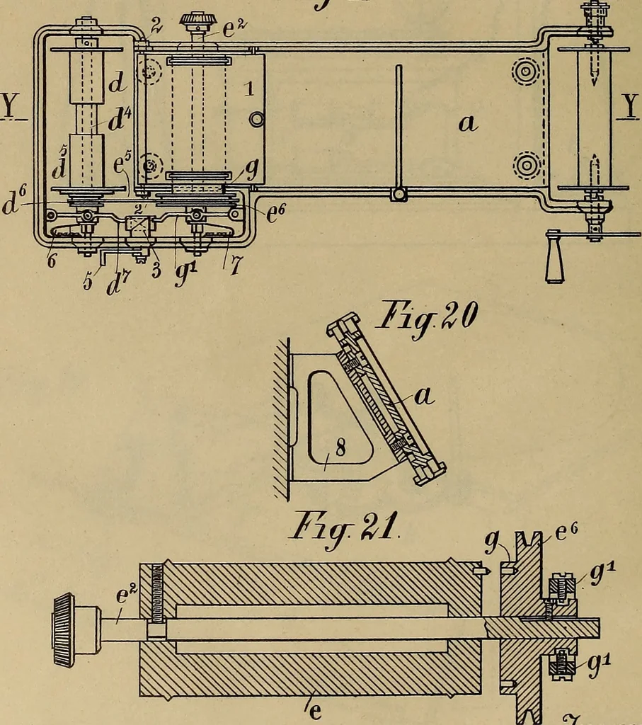 An illustration from [Graphophone patents], 1878, leaf 1215