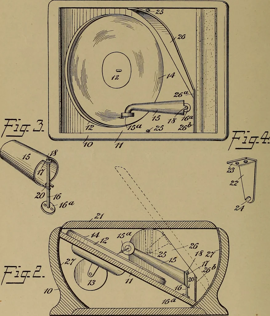 An illustration from [Graphophone patents], 1878, leaf 127