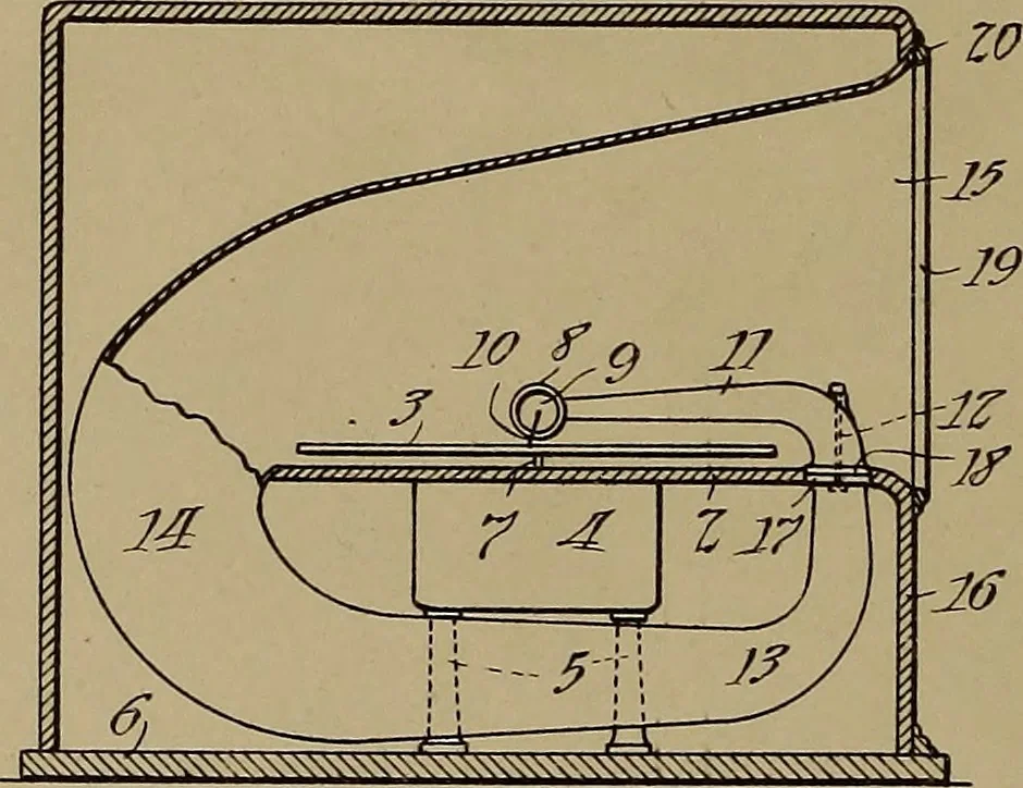 An illustration from [Graphophone patents], 1878, leaf 139