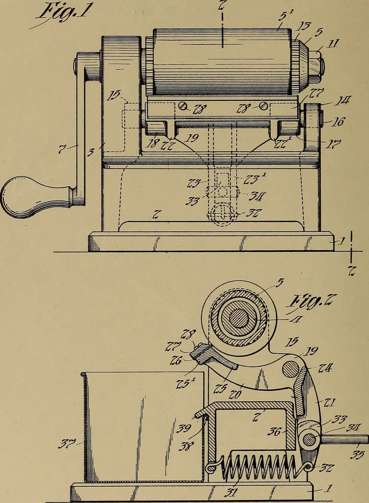 An illustration from [Graphophone patents], 1878, leaf 145