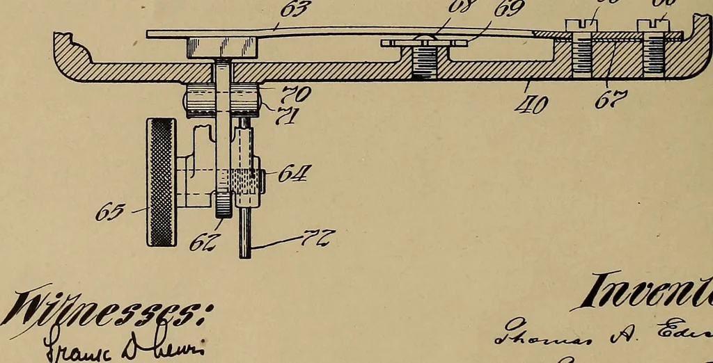 An illustration from [Graphophone patents], 1878, leaf 149