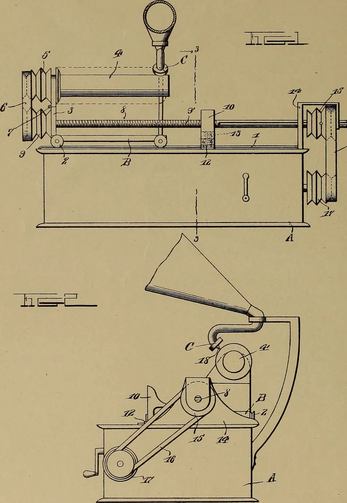 An illustration from [Graphophone patents], 1878, leaf 239