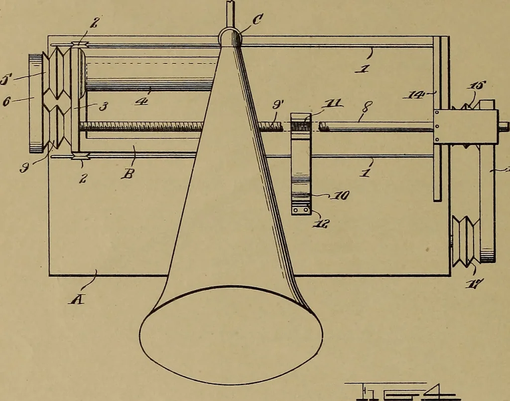 An illustration from [Graphophone patents], 1878, leaf 241