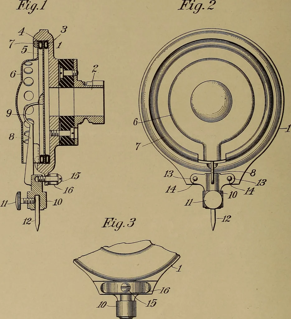 An illustration from [Graphophone patents], 1878, leaf 255