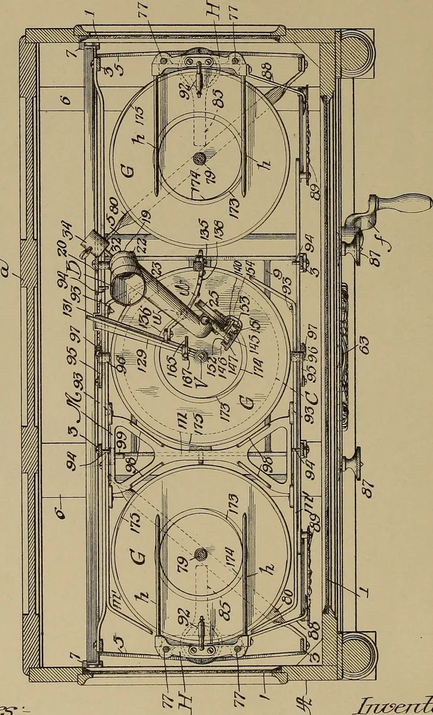 An illustration from [Graphophone patents], 1878, leaf 261