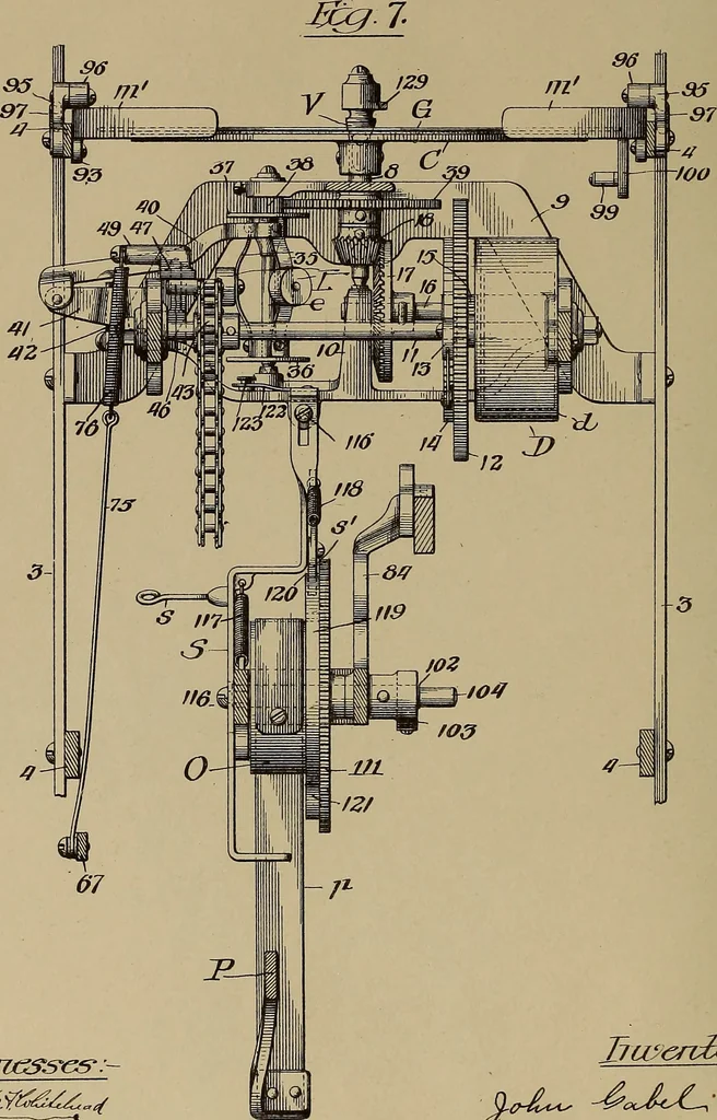 An illustration from [Graphophone patents], 1878, leaf 271