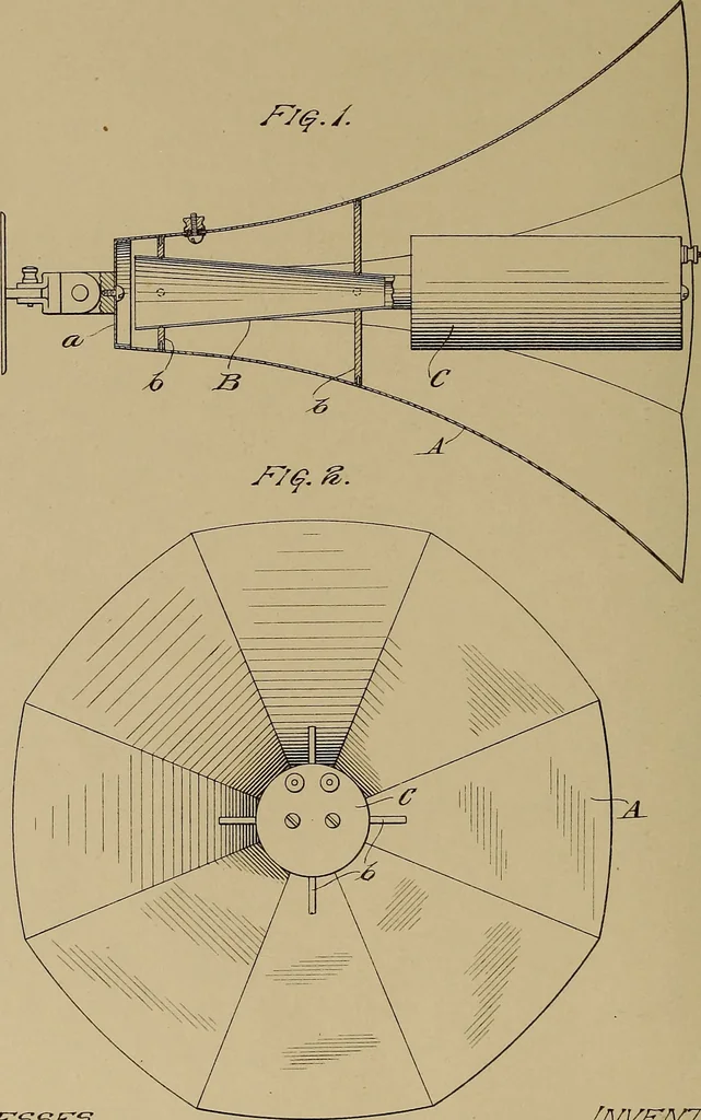 An illustration from [Graphophone patents], 1878, leaf 351