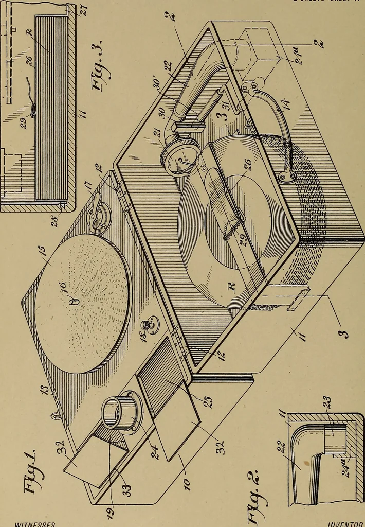 An illustration from [Graphophone patents], 1878, leaf 379
