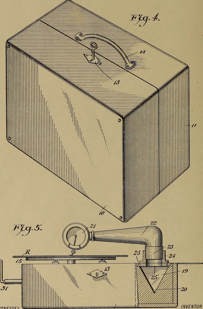 An illustration from [Graphophone patents], 1878, leaf 381