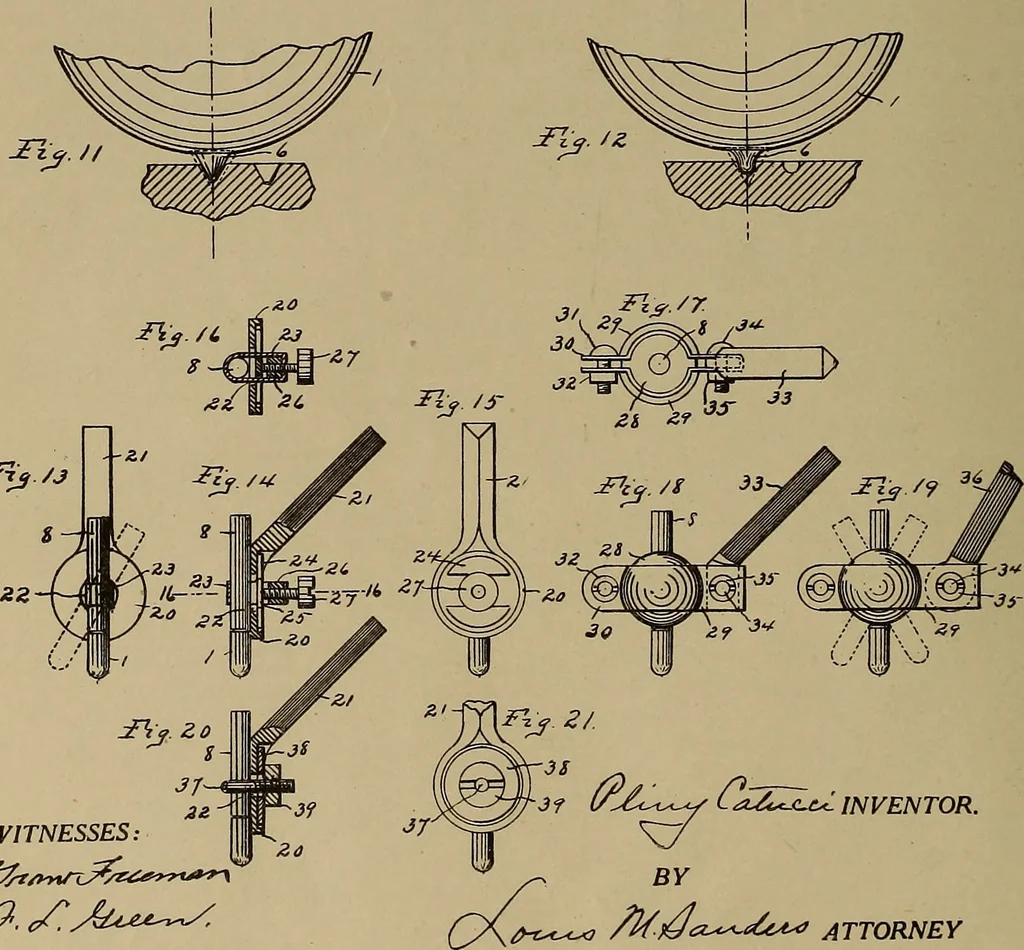 An illustration from [Graphophone patents], 1878, leaf 399