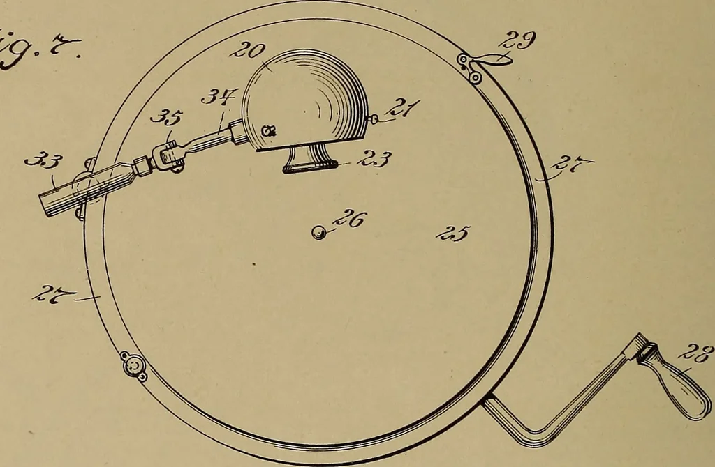 An illustration from [Graphophone patents], 1878, leaf 417