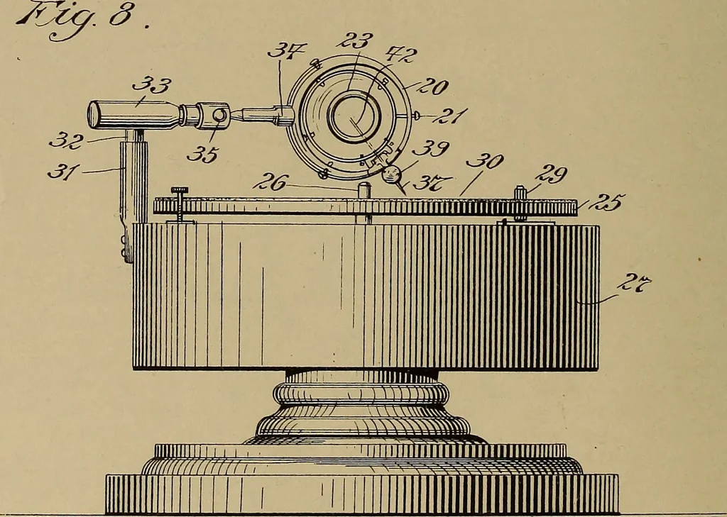 An illustration from [Graphophone patents], 1878, leaf 417