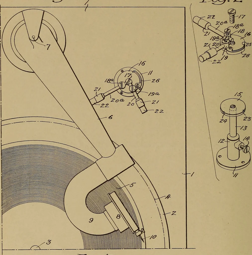 An illustration from [Graphophone patents], 1878, leaf 451