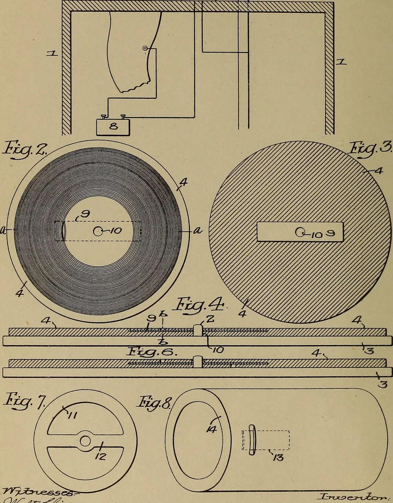 An illustration from [Graphophone patents], 1878, leaf 47