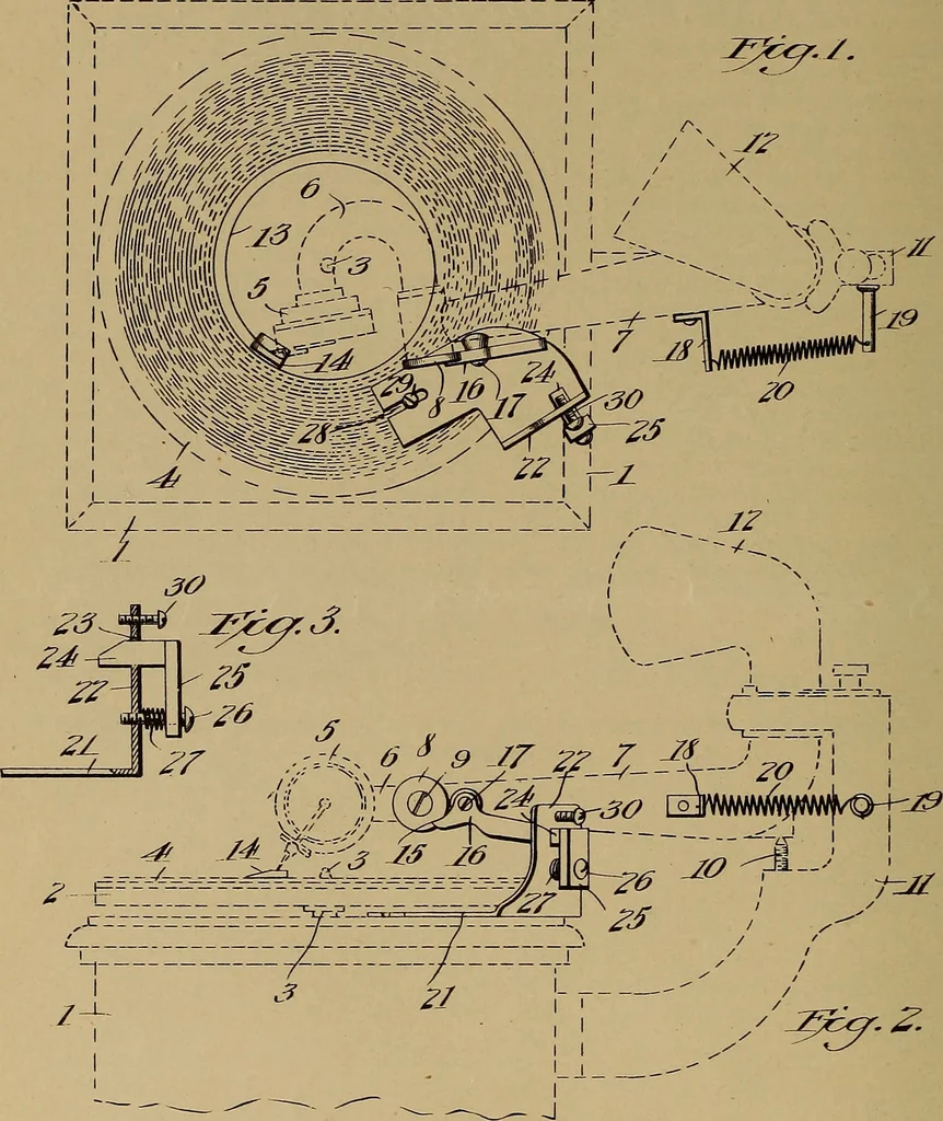 An illustration from [Graphophone patents], 1878, leaf 493