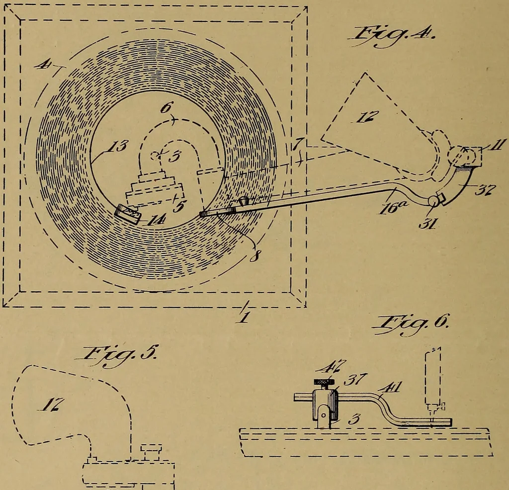An illustration from [Graphophone patents], 1878, leaf 495