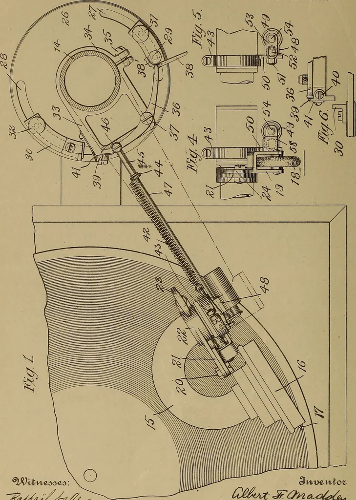 An illustration from [Graphophone patents], 1878, leaf 537
