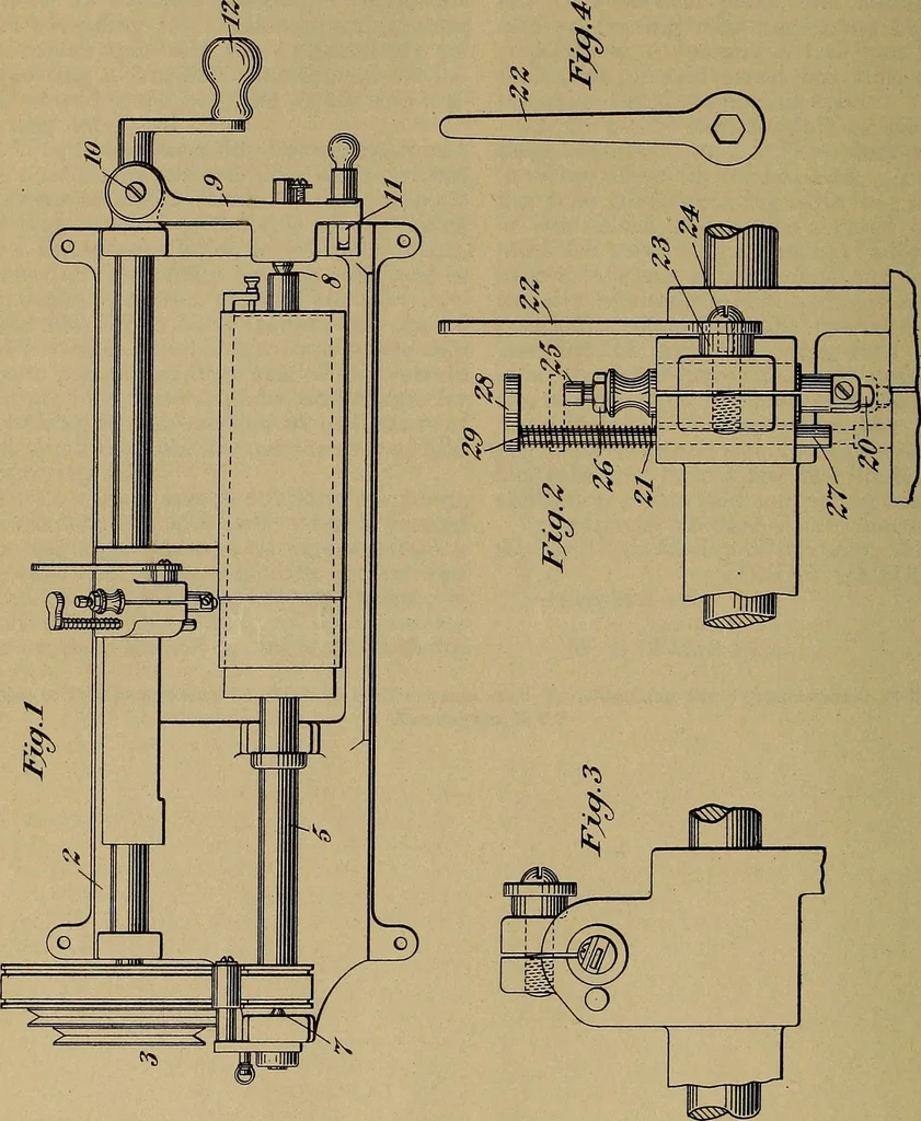 An illustration from [Graphophone patents], 1878, leaf 673
