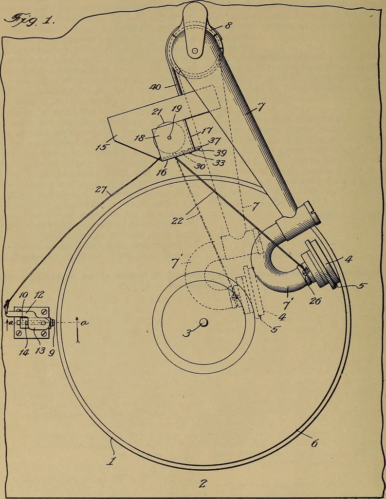 An illustration from [Graphophone patents], 1878, leaf 695