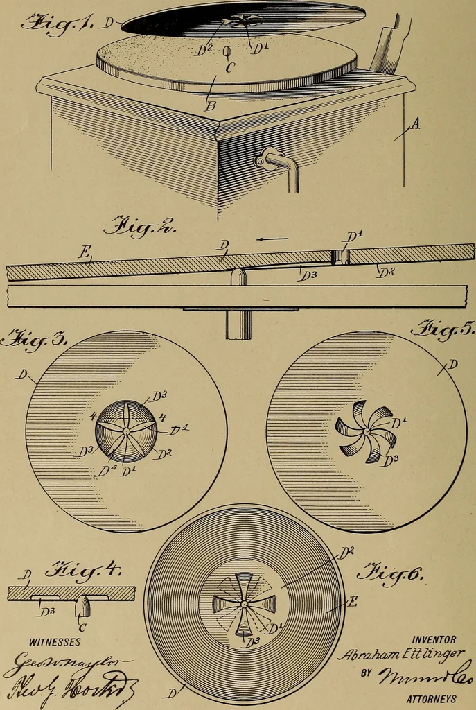 An illustration from [Graphophone patents], 1878, leaf 705