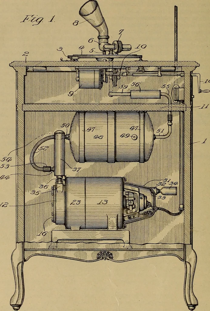 An illustration from [Graphophone patents], 1878, leaf 713