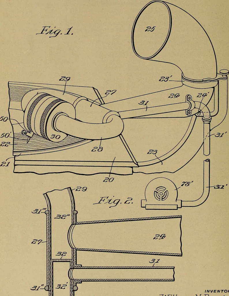 An illustration from [Graphophone patents], 1878, leaf 727