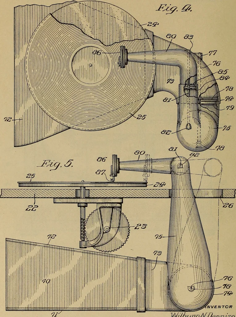 An illustration from [Graphophone patents], 1878, leaf 775