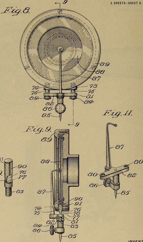 An illustration from [Graphophone patents], 1878, leaf 871