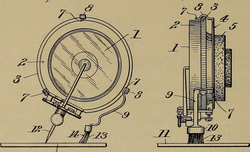 An illustration from [Graphophone patents], 1878, leaf 909