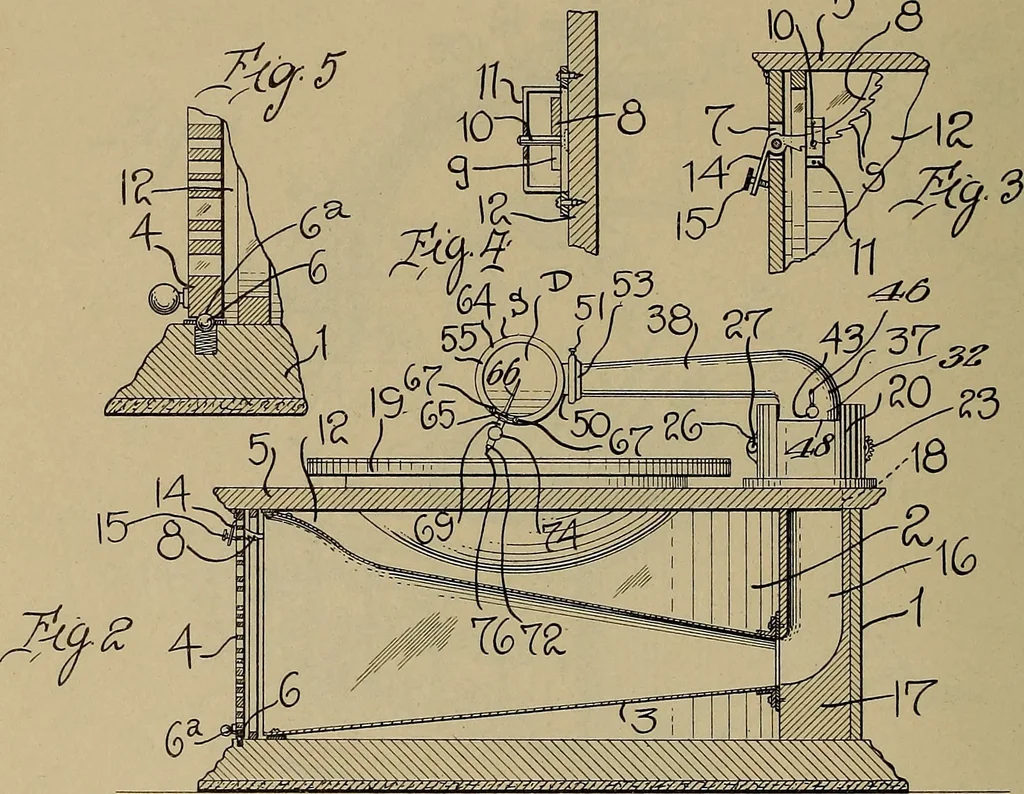 An illustration from [Graphophone patents], 1878, leaf 945